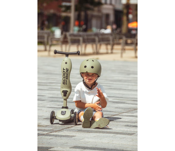 Scoot & Ride Highwaykick 1 Jeździk i hulajnoga 2w1 Olive - 1265377 - zdjęcie 8